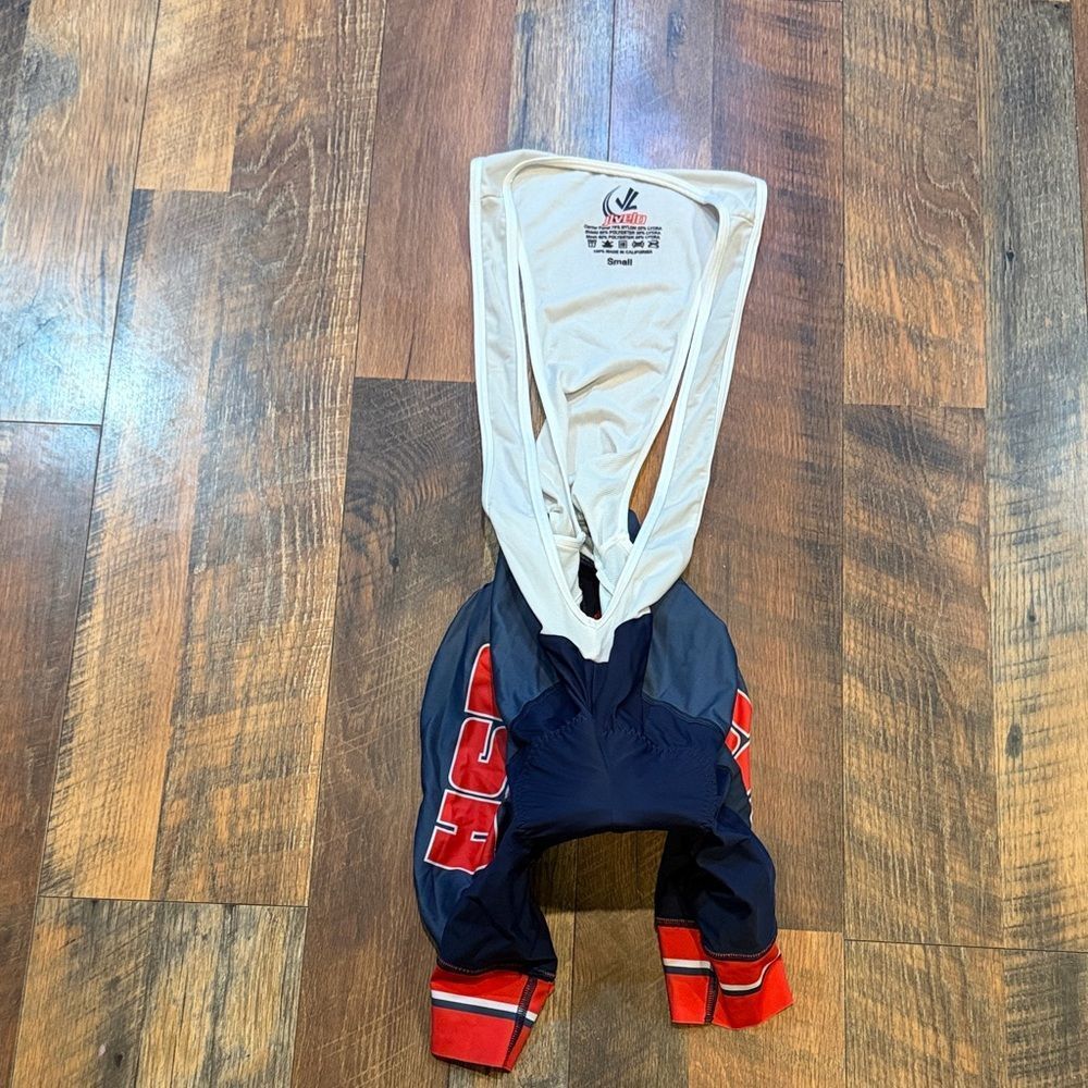 Men’s Navy and Red Cycling Bib Shorts S (5425)